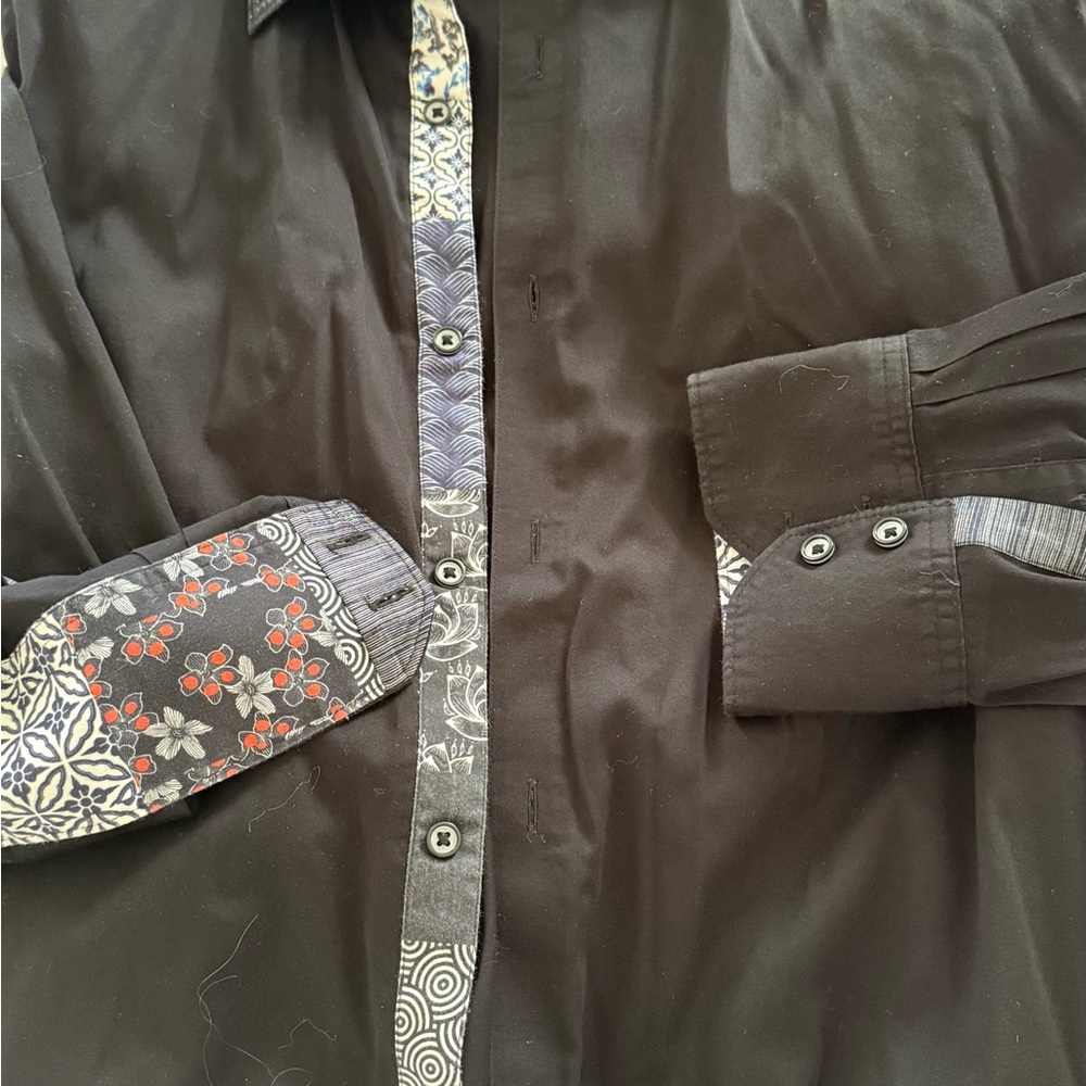 Men's Black Patterned Jacket - image 4